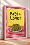 Pasta Lover Written Spaghetti Plate Framed Painting Italy Poster Living Room Kitchen Wall Decor Itn085 - 2
