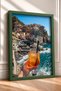 Amore Kadehte Cocktail and Coastal Village Framed Painting Italy Poster Living Room Kitchen Wall Decor Itn073 - 2