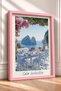 Cala Goloritze Scenic Terrace Table Framed Painting Italy Poster Wall Decor Itn071 - 2