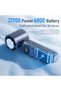 مروحة يدوية مع لوحة تبريد - 6000 مللي أمبير - 100 مستوى - قابلة للطي - شاشة LED - وظيفة شحن الهواتف - 3