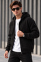 Men's Winter Standard Fit Regular Cut 3 Thread Fleece Lined Hooded Zipper Sweatshirt Jacket - 3