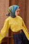 Twill Silk Scarf Mihenk Petrol Blue - 4
