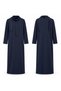 Turtleneck Bora Cotton Long Dress 711 Navy Blue - 4