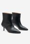 Women's Enzo Black Faux Leather Pull-On Boots Thin Heeled Boots - 4