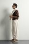Elastic Cuffed Baggy Fit 3 Thread Sweatpants - 4
