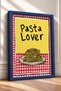 Pasta Lover Written Spaghetti Plate Framed Painting Italy Poster Living Room Kitchen Wall Decor Itn085 - 2