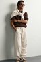 Elastic Cuffed Baggy Fit 3 Thread Sweatpants - 2