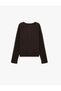 Relaxed Fit Crew Neck Long Sleeve Pajama Top - 2