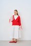 Women's Lace Detail Knitwear Cardigan Red - 2