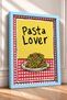 Pasta Lover Written Spaghetti Plate Framed Painting Italy Poster Living Room Kitchen Wall Decor Itn085 - 2