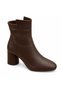 2743 Genuine Leather Zippered Round Toe Boots - 4
