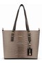 Mink Color, Iguana Pattern, Bucket Model, Adjustable Belt, Women's Shoulder Bag