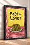 Pasta Lover Written Spaghetti Plate Framed Painting Italy Poster Living Room Kitchen Wall Decor Itn085 - 2