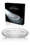 Alento - 23 cm Glass Footed Presentation Plate with Beaded Edge, Patterned Glass Serving Plate for Pastries and Breakfast - 3