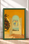 La Bella Vita Written Arched Door Framed Painting Italy Poster Living Room Kitchen Wall Decor Itn069 - 3
