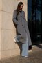 Women's Shawl Collar Belted Long Cashmere Smoked Coat - 6