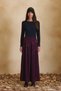 Burgundy Pleated Trouser Skirt - 2