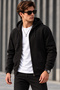 Men's Winter Standard Fit Regular Cut 3 Thread Fleece Lined Hooded Zipper Sweatshirt Jacket - 5