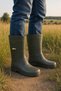 3223 Daily Long Garden Boots Waterproof Daily Heeled Boots Long Thigh Boots - 2