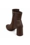2743 Genuine Leather Zippered Round Toe Boots - 6