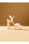 Kriste Double Platform Satin Material Women's Platform Heeled Shoes - 4