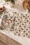 Woodland Deer Pine Tree Brown Cream Plaid Christmas Patterned 2-Piece Kitchen Towel Set 35X55 - 8