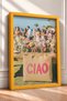 Pink Ciao Written Bag and Floral Table Framed Painting Italy Poster Wall Decor Itn074 - 2