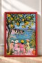 Four Friends under the Lemon Tree Framed Painting Italy Poster Living Room Kitchen Wall Decor Itn079 - 3