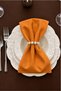 Mustard 12-Piece Fabric Napkin Set 45X45Cm |   25 Pieces with Pearl Ring and Bag |   Guest House and Dowry Tableware Presentation Napkin - 3
