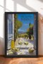 In Vino Veritas Wine and Countryside Scenery Framed Painting Italy Poster Wall Decor Itn080