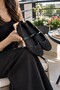 Wicker Weave Detailed Perforated Non-Slip Sole Home and Outdoor Evening Dress Women's Ballet Flats - 4