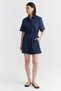 Women's Textured Jumpsuit with Elastic Waist