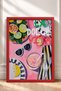 La Dolce Vita Written Pink Tableware Framed Painting Italy Poster Living Room Kitchen Wall Decor Itp004 - 3
