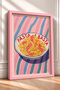 Pasta E Basta Written Twisted Pasta Framed Table Italy Poster Living Room Kitchen Wall Decor Itn086 - 2