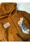 Baby Boy Hooded Welsoft Top and Bottom Set in Tan Color - 2