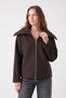 Zippered Cashmere Coat 202725 - Brown