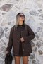 Bitter Brown Velvet Collar Detailed Jacket - 2