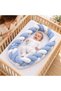 - Baby Nest With Braided Bumper - Blue - 3