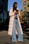 Women's Hooded Long Stylish Beige Coat