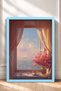 Sea and Sailboats View from the Window Framed Painting Italy Poster Wall Decor Itn110 - 3