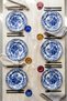 Old Town Blue 6-Person 25 cm Special Design Premium Porcelain Serving Plate with Blue Floral Painting Pattern - 2