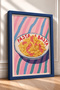 Pasta E Basta Written Twisted Pasta Framed Table Italy Poster Living Room Kitchen Wall Decor Itn086 - 2