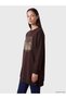 Ozmarka New Season Brown Oversize Printed Women's Sweatshirt Tunic