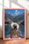 Tekne Ucunda Straw Hat Woman Framed Painting Italy Poster Living Room Kitchen Wall Decor Itn114