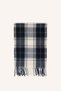 Men's Plaid Patterned Tassel Scarf I4677Ax26Wn - 2