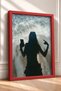 Woman Shadow on the Beach with Phone Framed Painting Italy Poster Living Room Kitchen Wall Decor Itn116 - 2