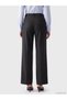 Özmarka New Season Anthracite Loose Fit Women's Pleated Fabric Trousers - 4