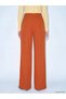 Ozmarka New Season Orange Wide-Leg Pleated Women's Fabric Trousers - 3