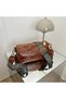 Women's Shoulder Bag Brown Retro Embossed Patterned Leather Cylinder Messenger Bag