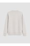 Özmarka New Season Beige Crew Neck Men's Sweatshirt - 4